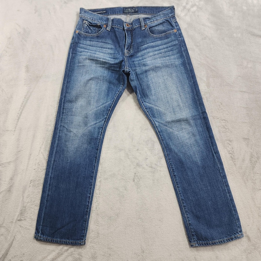 Lucky Brand Jeans Womens 6/28 Blue Sienna Weekender Crop Mid Rise Denim Casual